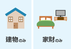 建物のみ・家財のみ